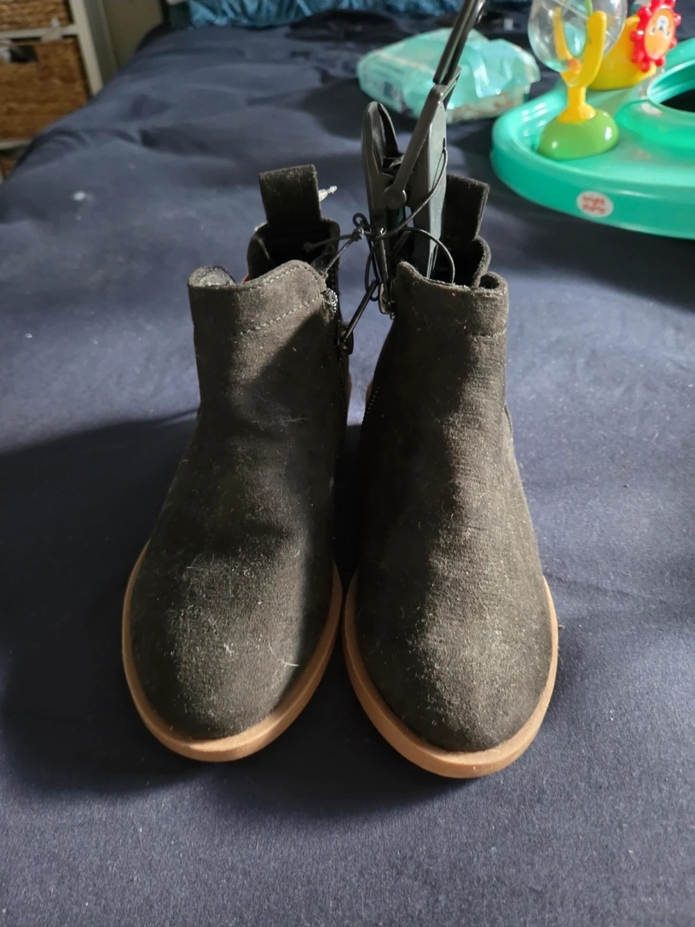 Kids Black Suede Chelsea Boots - Classic Toddler/Youth Style